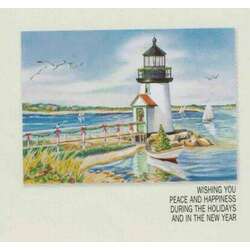 Item 552182 Lighthouse Water Scene Christmas Cards
