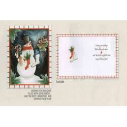 Item 552194 Snowman With Stockings Christmas Cards