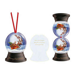Item 552250 Santa/Reindeer Snow Globe Ornament Cards