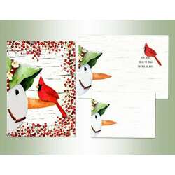 Item 552254 Snowman Cardinal Christmas Cards