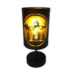 Item 558074 thumbnail Black And Gold Pedestal Lighted Can