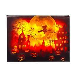 Item 558123 thumbnail Tabletop Spooky Eve Lighted Canvas