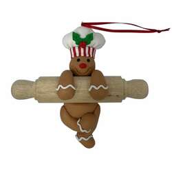 Item 558185 thumbnail Gingerbread Hanging On Rolling Pin Ornament