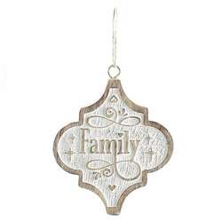Item 558218 Mango Wood Family Ornament