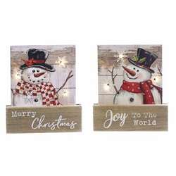 Item 558418 thumbnail Lighted Snowman Table Top