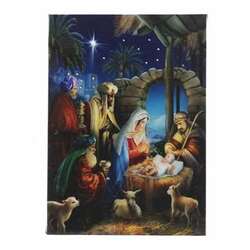 Item 558492 Creche Lighted Canvas