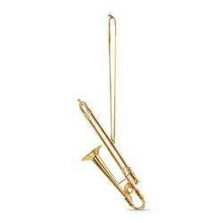 Item 560021 thumbnail Gold Trombone Ornament