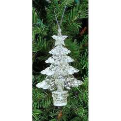 Item 568413 thumbnail Clear Glittered Christmas Tree Ornament
