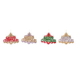 Item 582002 Merry Christmas Word Ornament
