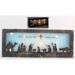 Item 601017 Light Up Nativity Box Sign