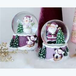 Item 601026 thumbnail Purple Christmas Waterball With Music Box