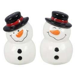 Item 601189 thumbnail Ceramic Snowman Salt And Pepper Shaker Set