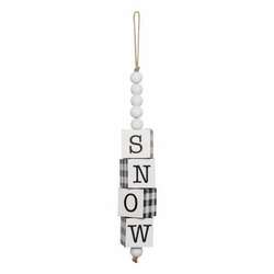 Item 609001 thumbnail Snow Beaded Cube Ornament