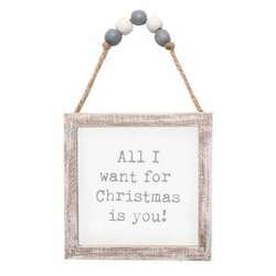 Item 609006 Want Beaded Framed Ornament