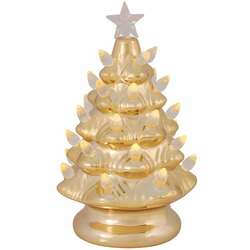 Item 642186 thumbnail LED Gold Ceramic Christmas Tree