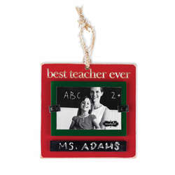 Item 653141 Best Teacher Ever Photo Frame Ornament