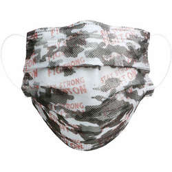 Item 659007 Pink Camouflage Stay Strong Fight On Disposable 3-Layer Face Masks (Set of 7)