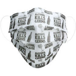 Item 659008 thumbnail Alcohol Kills Germs Disposable 3-Layer Face Masks (Set of 7)