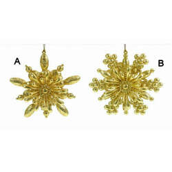 Item 805023 thumbnail Gold Glitter Snowflake Ornament