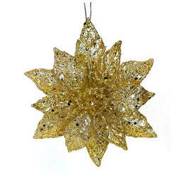 Item 805038 thumbnail Gold Poinsettia Ornament
