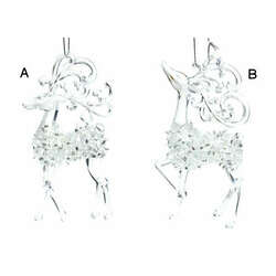 Item 808021 thumbnail Clear/Silver Reindeer Ornament
