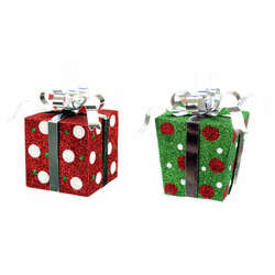 Item 808028 Red/Green Gift Box Ornament