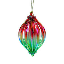 Item 812010 Pink/Green Hollow Finial Ornament