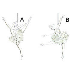 Item 815019 thumbnail Clear Glitter Ballerina Ornament