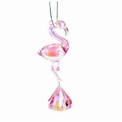 Item 818014 thumbnail Pink Iridescent Flamingo With Diamond Ornament