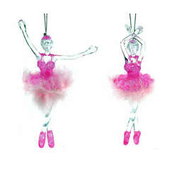 Item 820064 Pink/Clear Ballerina Ornament