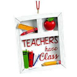 Item 825029 Teachers Have Class Shadow Box Ornament