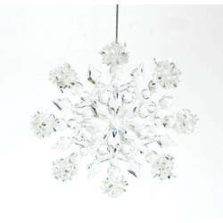 Item 825052 thumbnail Clear Snowflake With Glitter Ornament