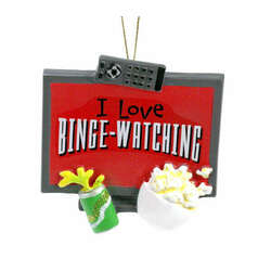 Item 825062 I Love Binge Watching TV Ornament