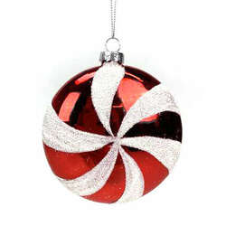 Item 836016 thumbnail Glass Peppermint Disk Ornament