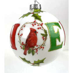 Item 844117 thumbnail Glass Noel Cardinal Ball Ornament