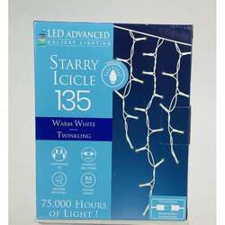 Item 855017 thumbnail Starry Twinkle Warm White LED Icicle Lights Set